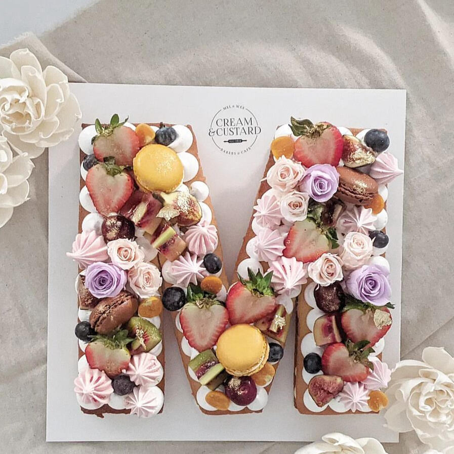 alphabet number tart cake singapore