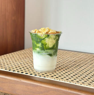 Banana Biscoff Pudding Matcha iced singapore